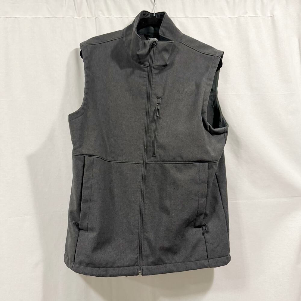 The North Face Men’s Large Gray Soft Shell Vest Full Zip Outdoor
